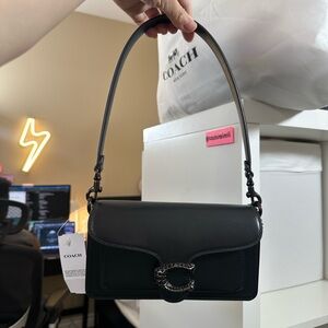 NWT Coach Crystal Pave C Tabby 20 - Black Shoulder Crossbody Bag (RARE)